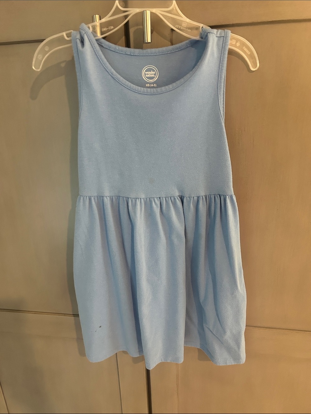 wonder nation Light Blue Sleeveless Gathered Waist Dress